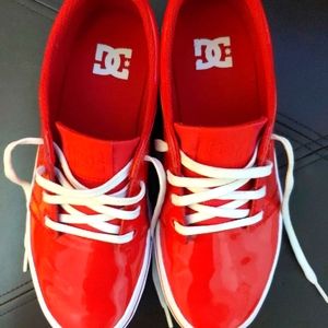 DC red platform sneakers 9